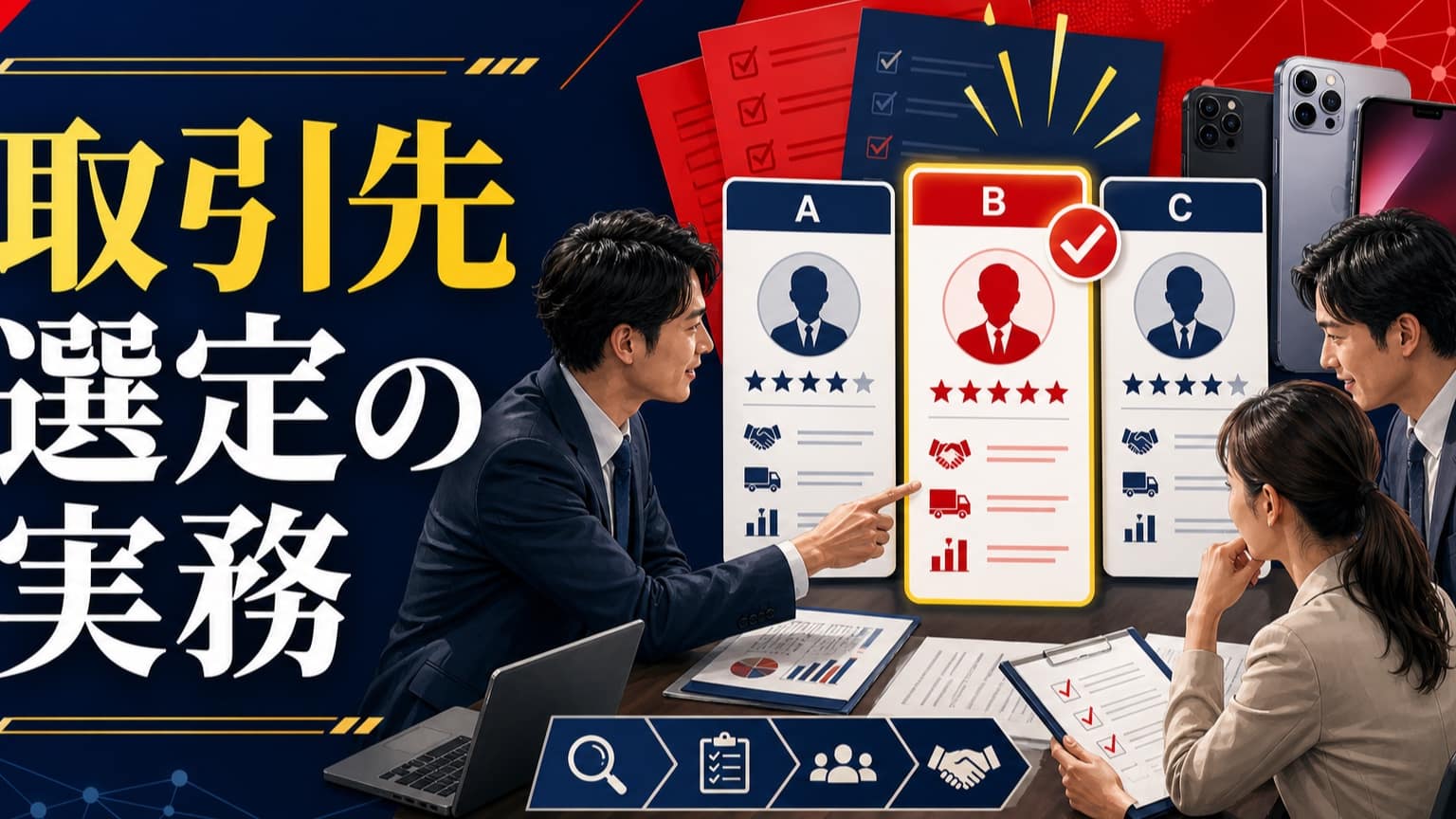 取引先・買取先の選定の実務ガイド|担当者が迷わない標準業務フローを作る