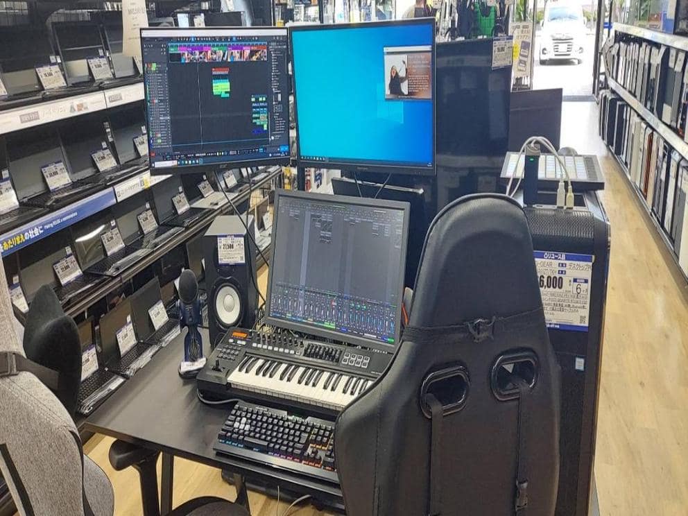 ハードオフPC館のゲーミング・制作環境展示