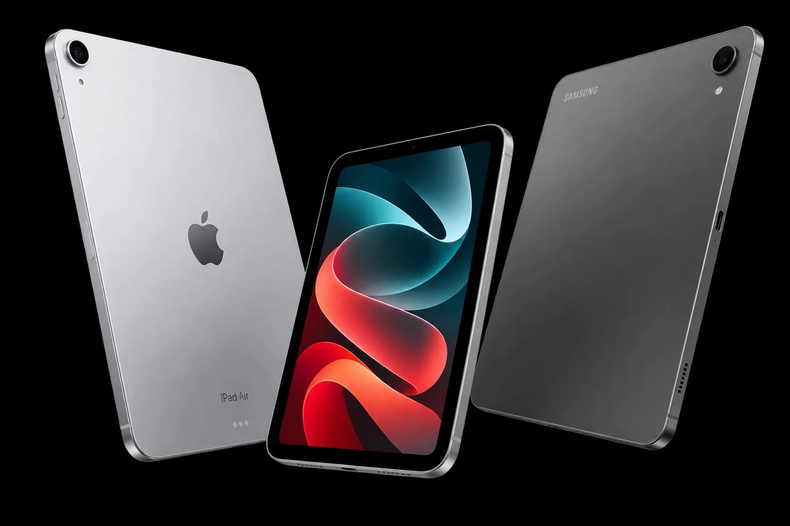 iPad Air、iPad mini、Androidタブレットの比較イメージ