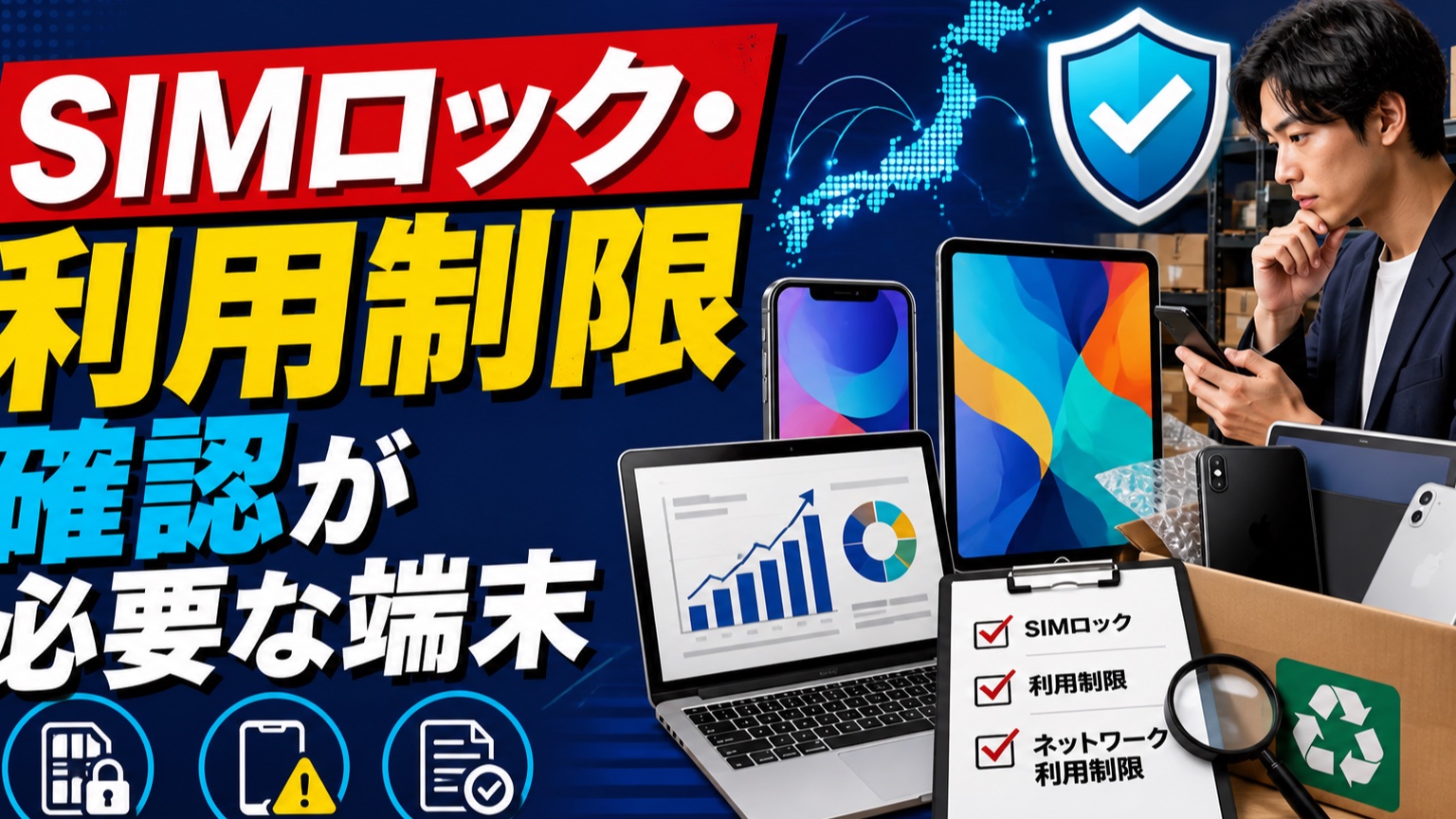SIMロック・利用制限確認が必要な端末の実務ガイド|相場変動と在庫状況を踏まえて売却時期と条件を決める